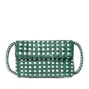 Loeffler Randall Green and White Crossbody Bag